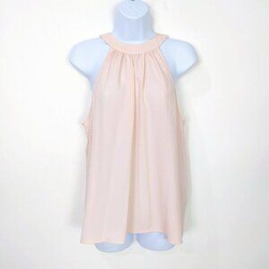 1.STATE Size L Womens Gathered Halter Blouse In Pink Blush